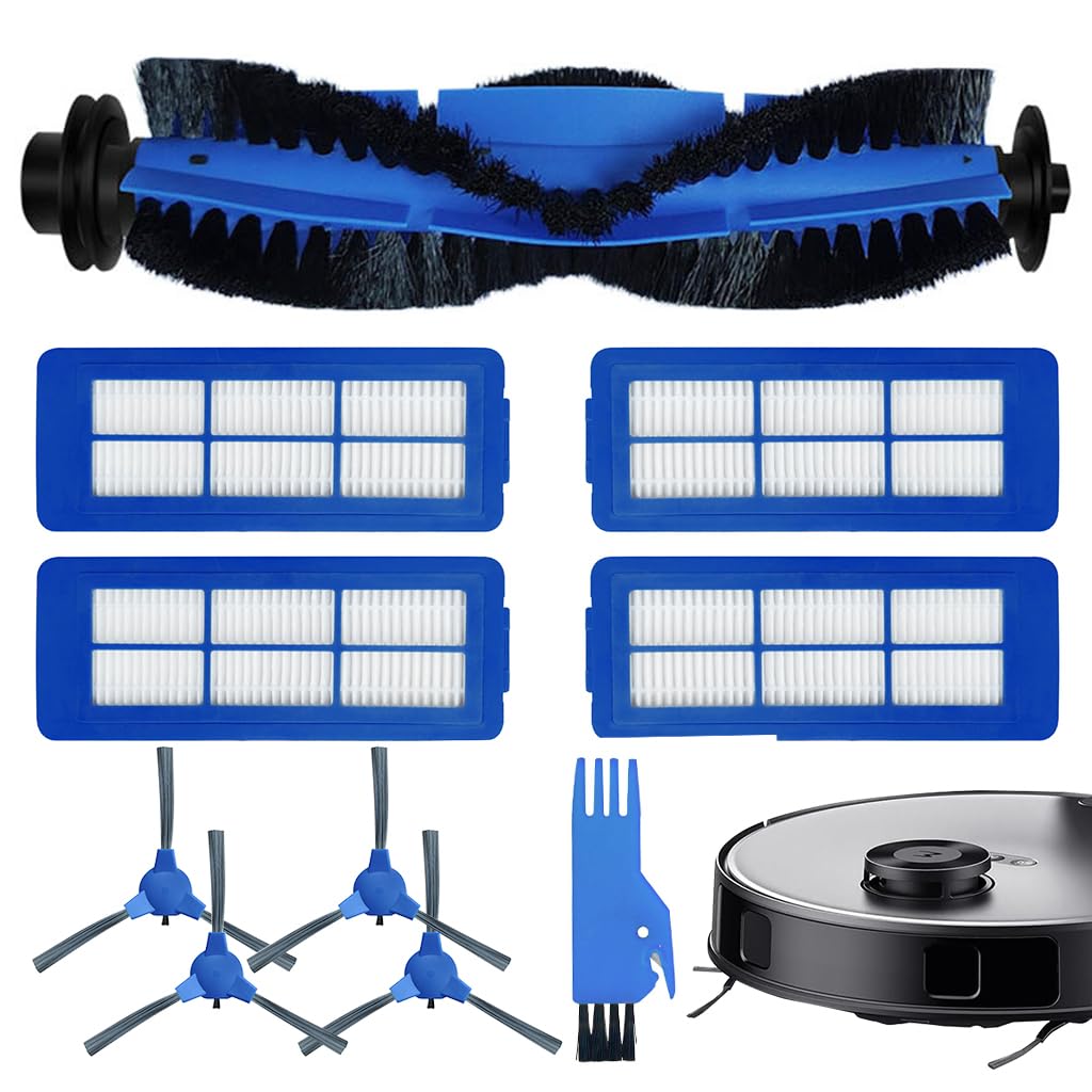 Verilux Replacement Accessories for Eufy RoboVac, Includes 4Pcs Unibody Filters, 4 Side Brushes, 1 Rolling Brush and 1 Cleaning Brush, Compatible with 11S Max, 15C Max, 30C Max, G20, G30, G30 Edge Verilux Replacement Accessories for Eufy RoboVac, Includes 4Pcs Unibody Filters, 4 Side Brushes, 1 Rolling Brush and 1 Cleaning Brush, Compatible with 11S Max, 15C Max, 30C Max, G20, G30, G30 Edge